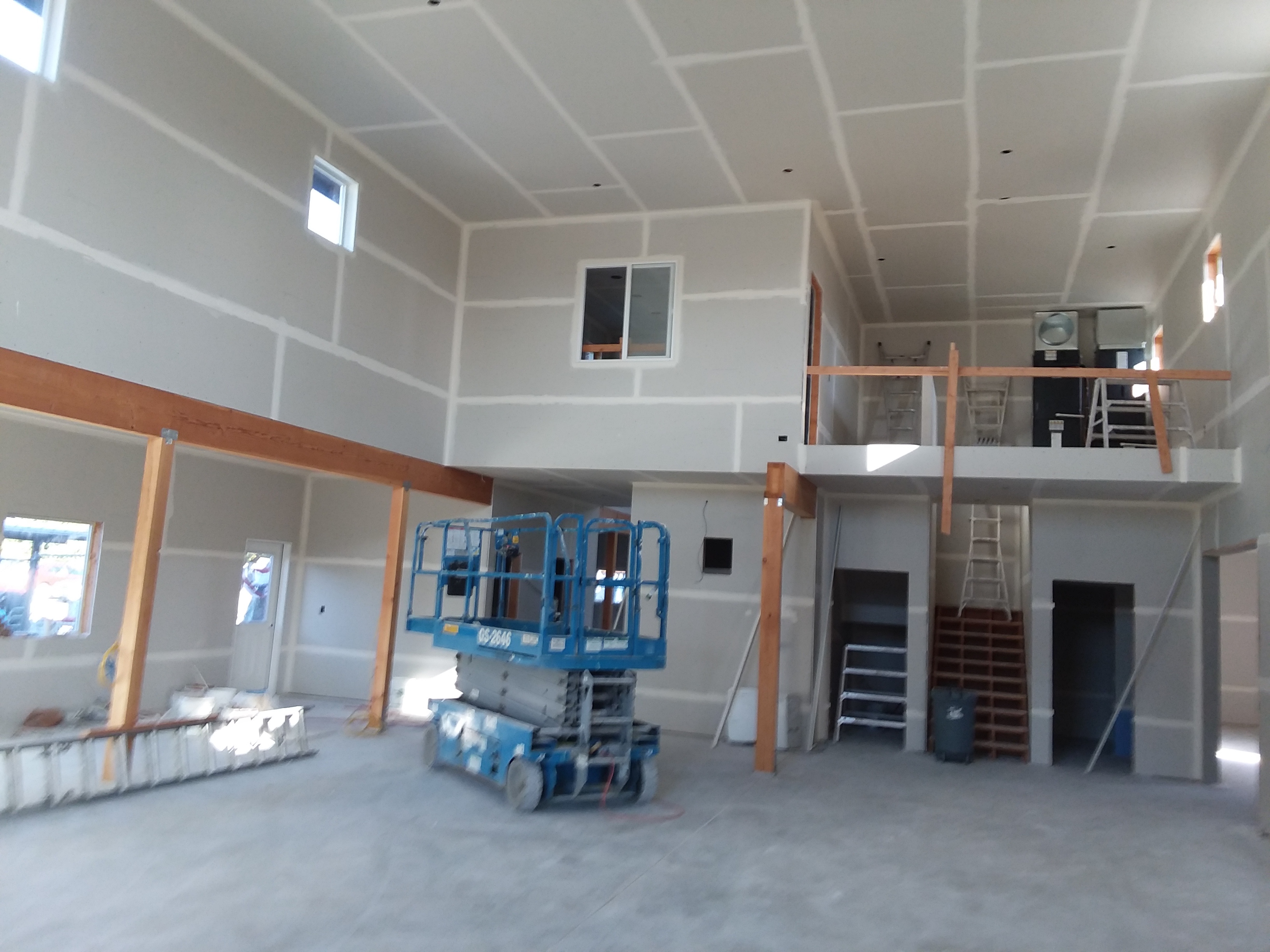 Lake cabin tape coat complete on newly remodeled walls and ceiling Lake cabin tape coat complete on newly remodeled walls and ceiling